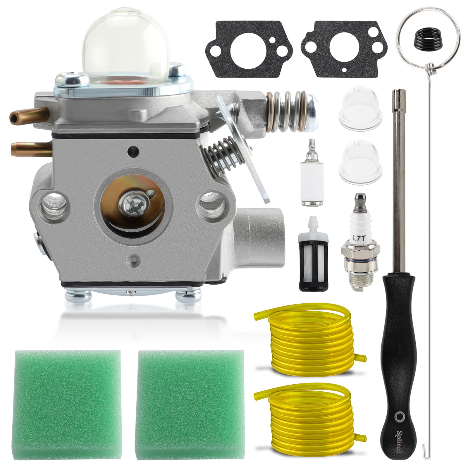 Photo 1 of MOTOALL 530071635 Carburetor for Poulan TE400CXL TE450CXL TE500CXL XT250 XT600 XT400 XT300 PL25 PT17 PT3000 PP110 PP113 TE450 Trimmer for Walbro WT-631 WT-631-1 for Craftsman Weed Eater 530069990