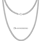 Silvadore Gold/Silver Chain for Men Necklace (2/4/6mm) - Stainless Steel Cuban Link Chain for Men (18K/925 Plated) - Thin, Non-Tarnish & Waterproof Jewelry - GIFT-READY - (18/20/22/24 Inch)