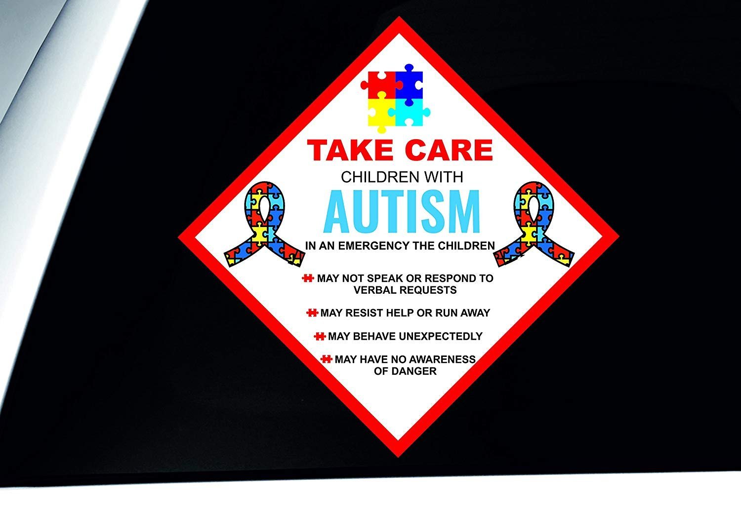 Roll over image to zoom in Level 33 CHILDREN/CHILD With Autism on board Information/Warning Sticker For Any Vehicle - Place on an Exterior Window/Bodywork - Weather/Waterproof. (CHILDREN)