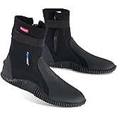 Coreskin Neoprene Adult Unisex Dive Boots - Anti-Slip Rubber Sole, Tall Zippered Design, Ideal for Scuba Diving, Snorkeling, Surfing, Canyoning, Rafting, Windsurfing & Sailing