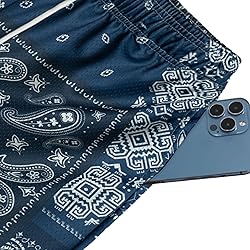 DIOTSR Mens Paisley Graphic Basketball Shorts
