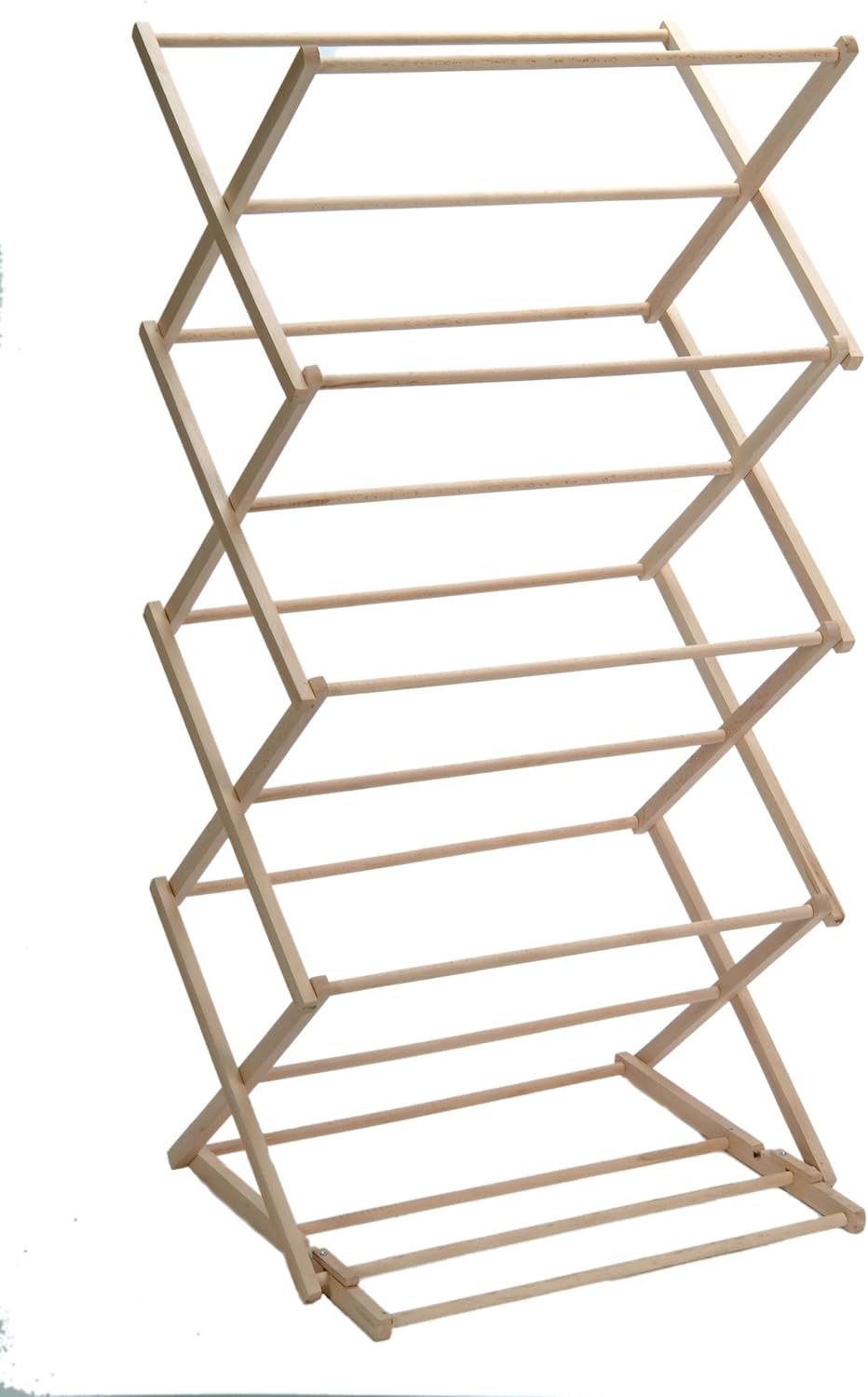 Traditional Folding Wooden Clothes Horse. Solid Beech. Code CHBE01