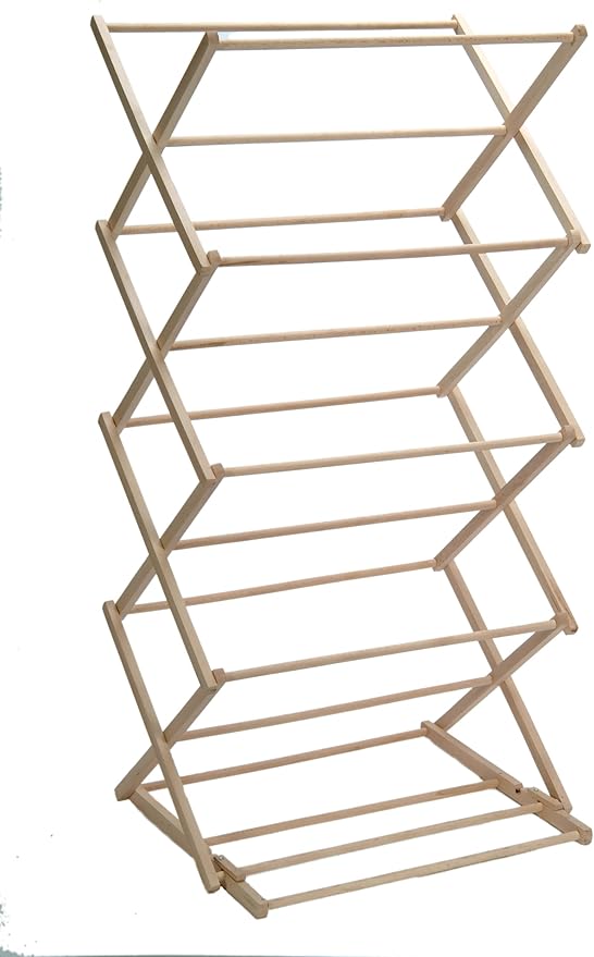 Traditional Folding Wooden Clothes Horse. Solid Beech. Code CHBE01