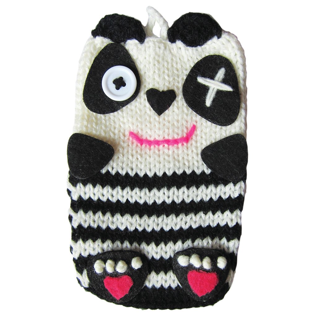 laroom 13808 Designer Mobile Bear with Hearts in the Feet, Screens up to 4.5, Black and White