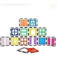 PicassoTiles Window and Door Clip On Magnetic Blocks Magnet Tiles Magnets Building Tile Construction Toy Set STEM Education Toys Learning Kit Stacking Block Playset Boys & Girls Age 3+ PT30