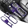 RT-TCZ Center Console Gear Shift Panel Trim Cover 4WD Four Wheel Drive Cup Holder Panel Trim Cover Decoration Interior Accessories for Jeep Wrangler JL JLU & Gladiator JT 2018-2024,Purple
