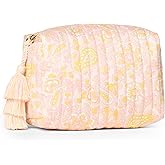 Amazon Essentials x Sofia Grainge Women's Quilted Makeup Toiletry Bag