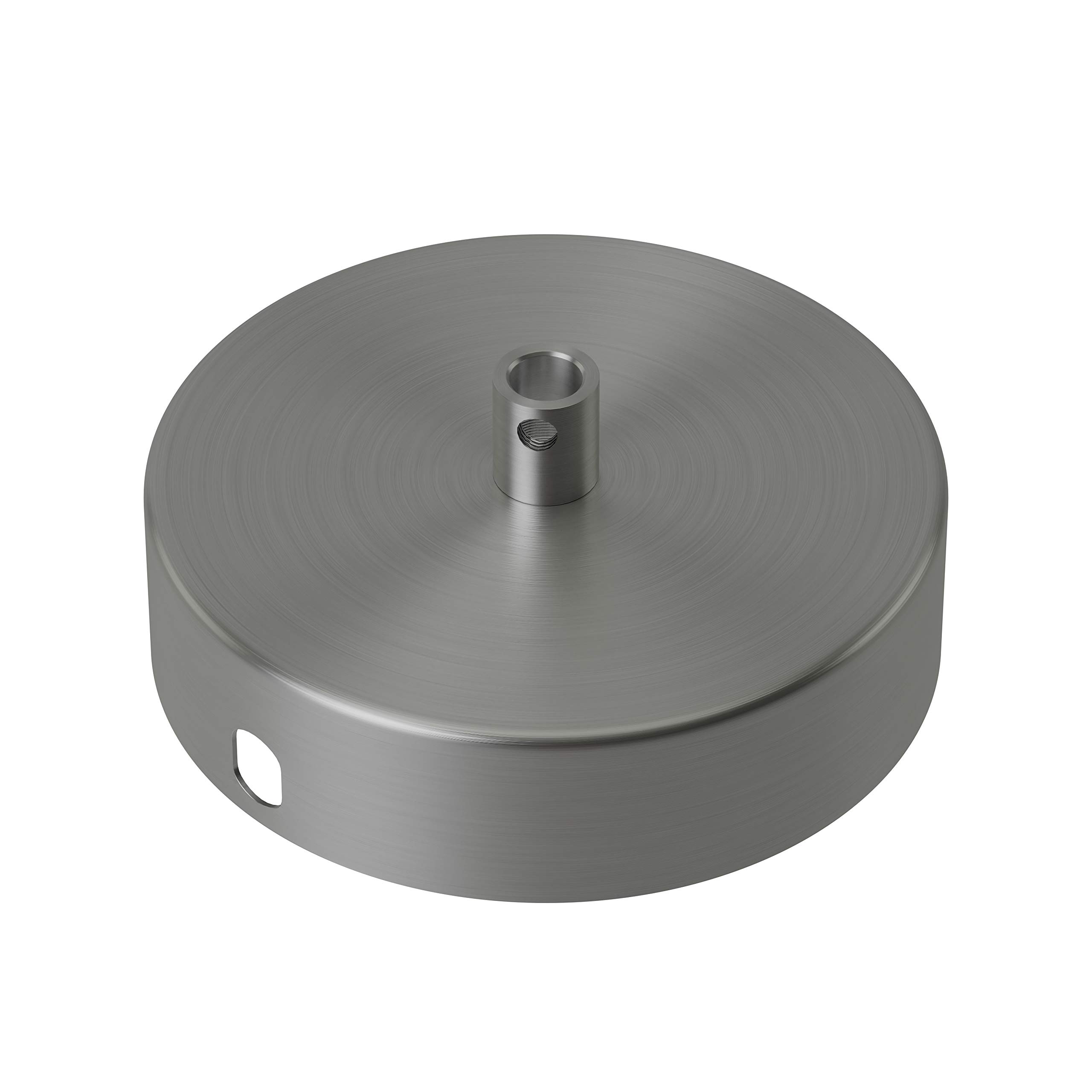 Calex 1 Hole Metal Ceiling Rose 100mm Diameter Matt Nickel