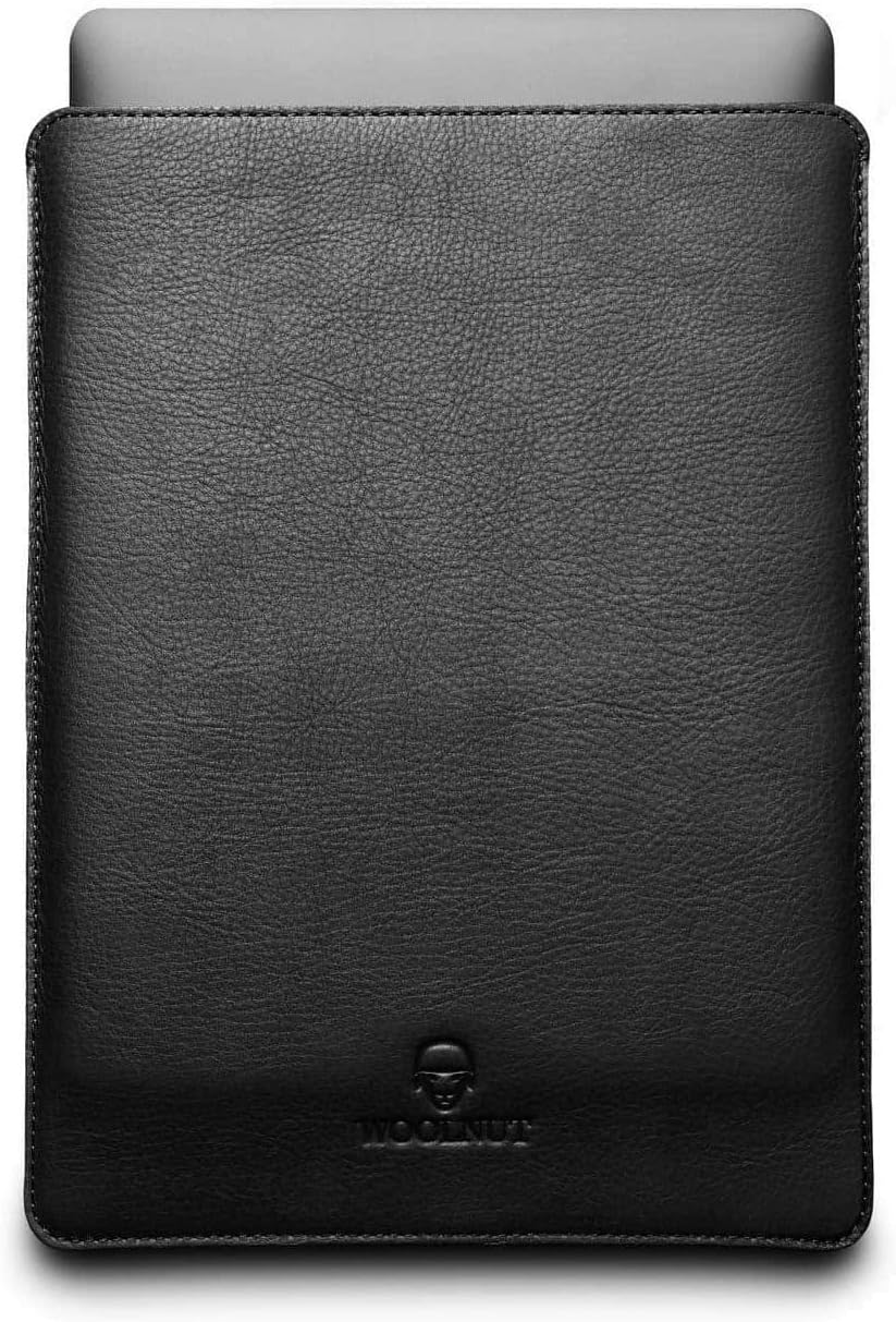 WOOLNUT Leather Sleeve Case for MacBook Pro 13 & MacBook Air 13/13.6 inch, Charge in Sleeve, Full-Grain Leather - Image 3