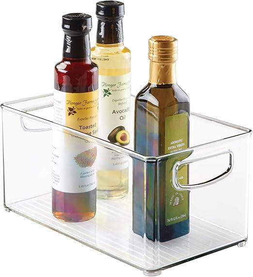 Amazon Com Idesign Plastic Storage Bin With Handles For Kitchen