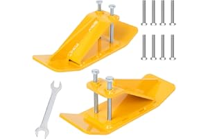 Tractor Bucket Protector 2PCS, Heavy Duty Steel Turf Tamer Skid Shoes with Grade 8.8 Lock Bolts, Bolt-On Edge Protector for S