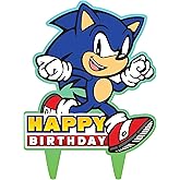 Sonic Gamer Birthday Cake Topper Party Decor