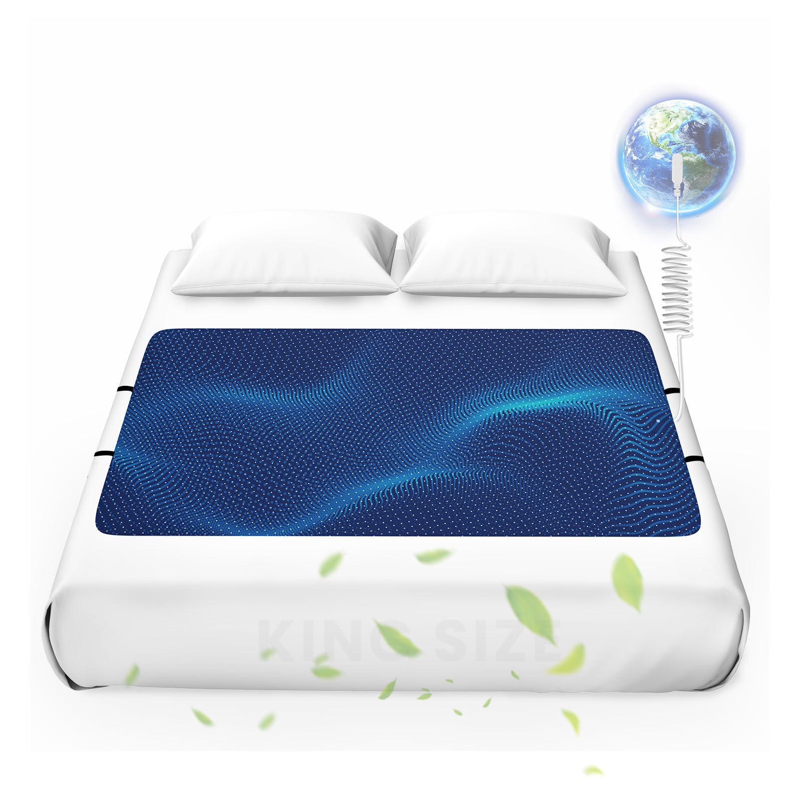 Photo 1 of Grounding Mat for Bed - Sleeping Mat for Restful Sleep, Supports Grounding, Eco-Friendly PU Material (King,26.8 * 76.3inch)