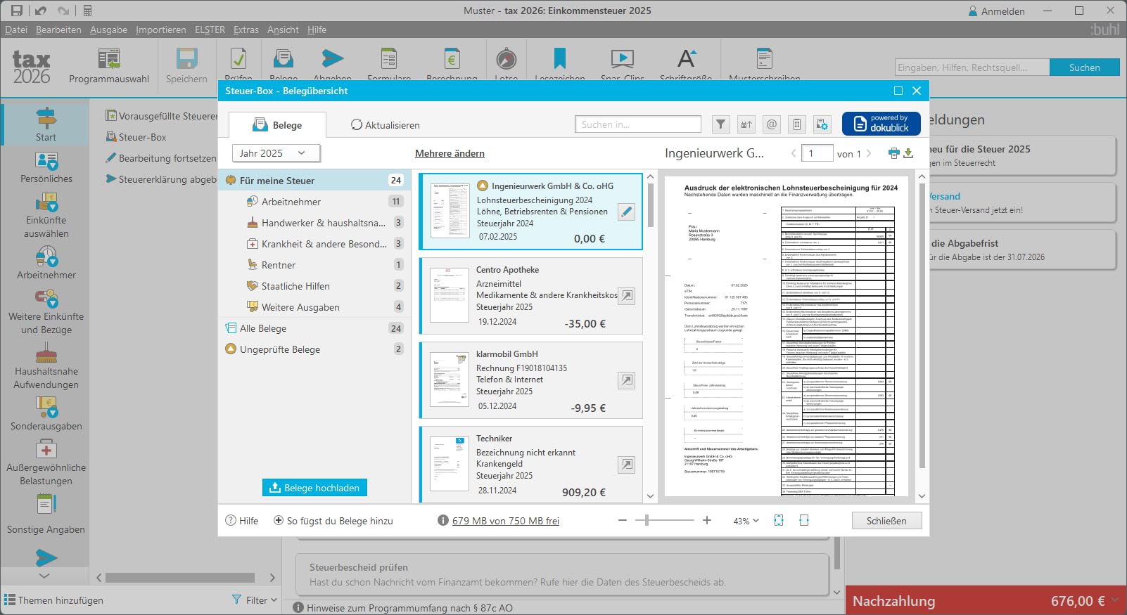 tax 2026 (für Steuerjahr 2025) Digitaler Download 8