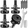 MROCO Adjustable Leveling Feet, 3/8"-16 Thread T-Nut Kit Furniture Levelers Table Feet, Heavy Duty Leg Levelers for Sofa Cabinets Tables Chairs, Support 1320LBs, Large Base, 4 Pack