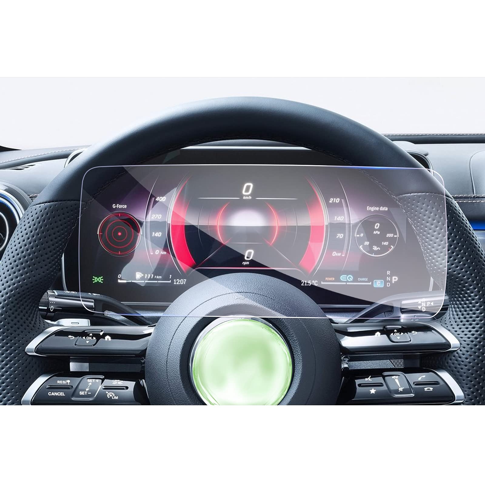 GAFAT Compatible with Mercedes-Benz C-Class W206/ GLC X254 2025 2026-2023 12.3" Protective Film for Digital Cockpit, C Class W206 12.3" Tempered Glass Screen Protector, Shockproof, 9H Anti-Scratch