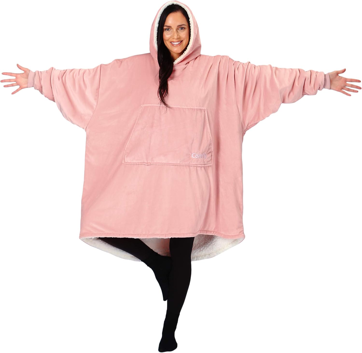 THE COMFY Original| Oversized Microfiber & Sherpa Wearable Blanket, Seen On Shark Tank, One Size Fits All: Home & Kitchen