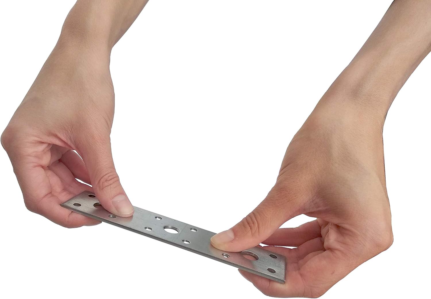 Flat Connecting Joining Plate Galvanised Heavy Duty Metal Steel Sheet 5.91"x 1.38"x 0.1" (150 x 35 x 2.5mm) Pack of 10pcs - Image 4