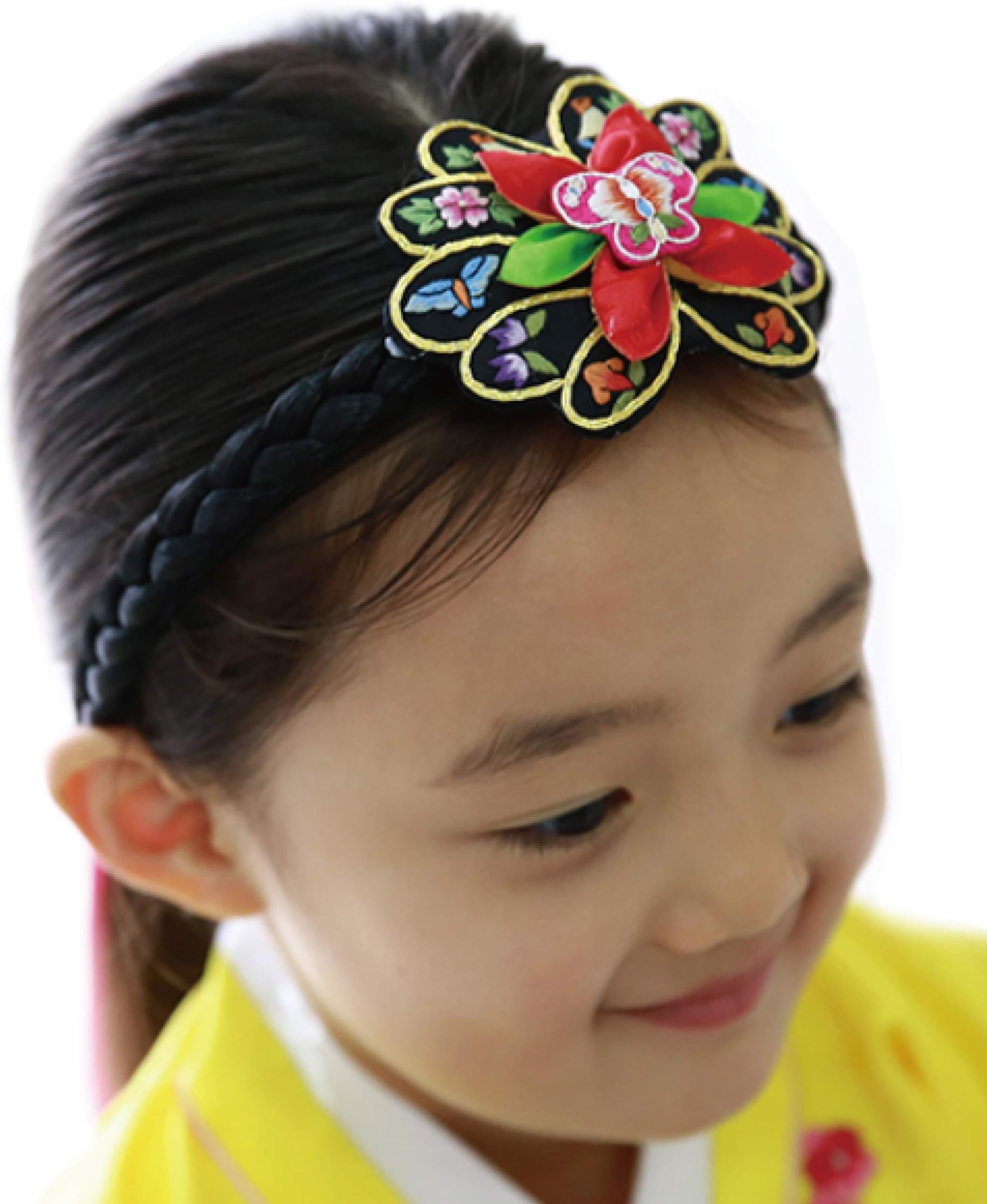 Korean Traditional Costume Hanbok Dress Girl Hair Accessory Hair Band, 5 colors butterfly Design 배씨댕기