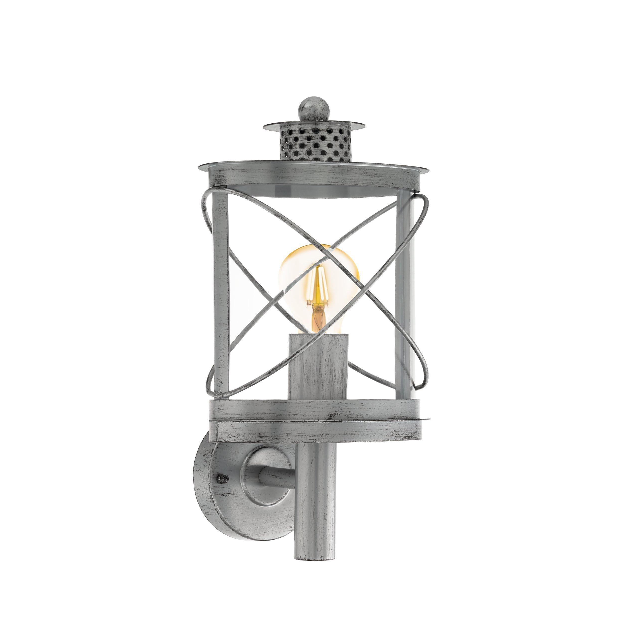 EGLO 94865 E27 Silver-Antique Outdoor Wall Light HILBURN 1