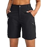 Viodia Women's 7" Hiking Cargo Shorts with Pockets Quick Dry Lightweight Shorts for Women Golf Casual Summer Shorts