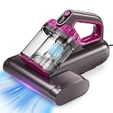 BYHUME Mattress Vacuum Cleaner, 17Kpa 650W Bed Vacuum Cleaner, 273nm UV-C Light & Ultrasonic 145°F Heating, 80000 RPM/Min Brushroll Rotation, Wide Suction Port for Pillows Cribs Sofa, Black Corded
