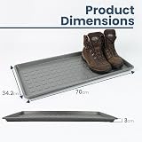 DIVCHI Grey Plastic Boot Tray with Raised Edges Multipurpose Entryway view 5