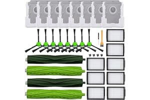 BVHONWE 26 Pack Replacement Parts Accessories Compatible for iRobot Roomba i3 i3+ i7 i7+ i4 i6 i6+i8 i8+/Plus E5 E6 E7 J7 i5+j5+ I,E&J Series Vacuum Cleaner 2 Roller Brush & 8 Filters & 8 Side Brushes &8 bags