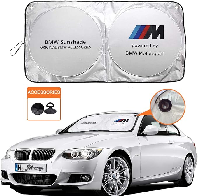 JYMAOYI for BMW Sunshade with Suction Cups Windshield Visor