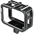 TELESIN Metal Case Aluminum Cage Protective Frame Housing Skeleton Shell Protector for GoPro Hero 13 12 11 10 9, Fits with ND CPL Lens Filter on, with Cold Shoe for Video Light Max Lens Mod Microphone