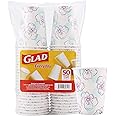 Glad Tabletop All Purpose Disposable Paper Cups with Purple Blue Flower Design for Everyday Use from, 12 Oz, 50 Count | Blue Flower Paper Cups, Floral Paper Drinking Cups