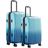 sukiost Luggage 2 Piece Set, Lightweight Hardside Suitcases, 20/24Inch | Expandable 20-Inch Carry-On, Dual Spinner Wheels, TSA-Approved Lock, Durable Travel Suitcases