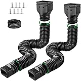 2 Pack Gutter Downspout Extensions, Flexible Rain
