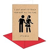 Anvianthor Valentines Day Card for Husband - 5 x 7 in Funny Valentine Card for Wife, Romantic Valentine Cards for Boyfriend Girlfriend Husband Wife Fiance, Cute Valentines Day Gifts for Him Her