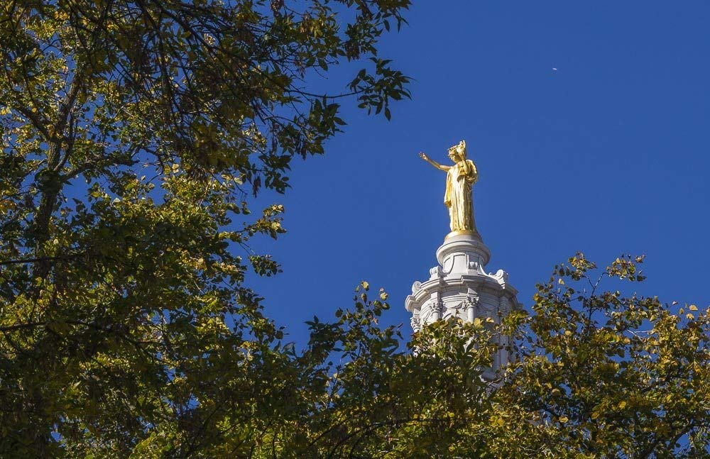 Statue on Capitol, Madison, Wisconsin Photograph Handmade