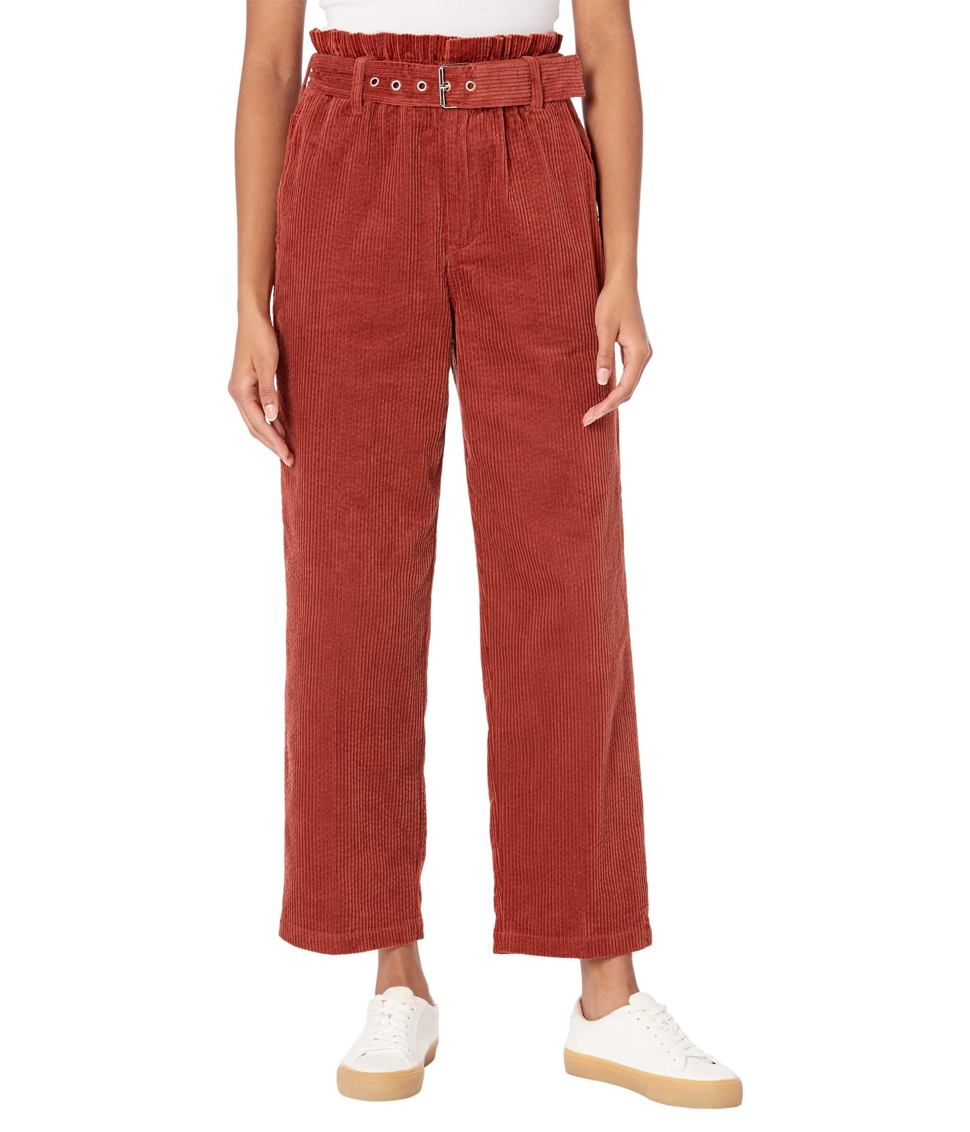 Photo 1 of [BLANKNYC] Womens Baxter Rib Cage High Rise Straight Leg Corduroys Pants, Keep It Up, 28-29 US