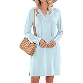 HOTOUCH Womens UPF 50+ Cover-Up Dress Beach SPF Sun Protection Long Sleeve Shirts Dress Lightweight Athletic UV Hoodie