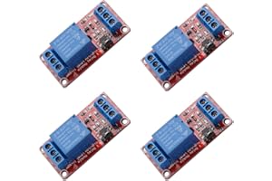 CHENBO 4 pcs DC 5V 1 Channel Relay Module Board Shield High/Low Level Trigger with Optocoupler