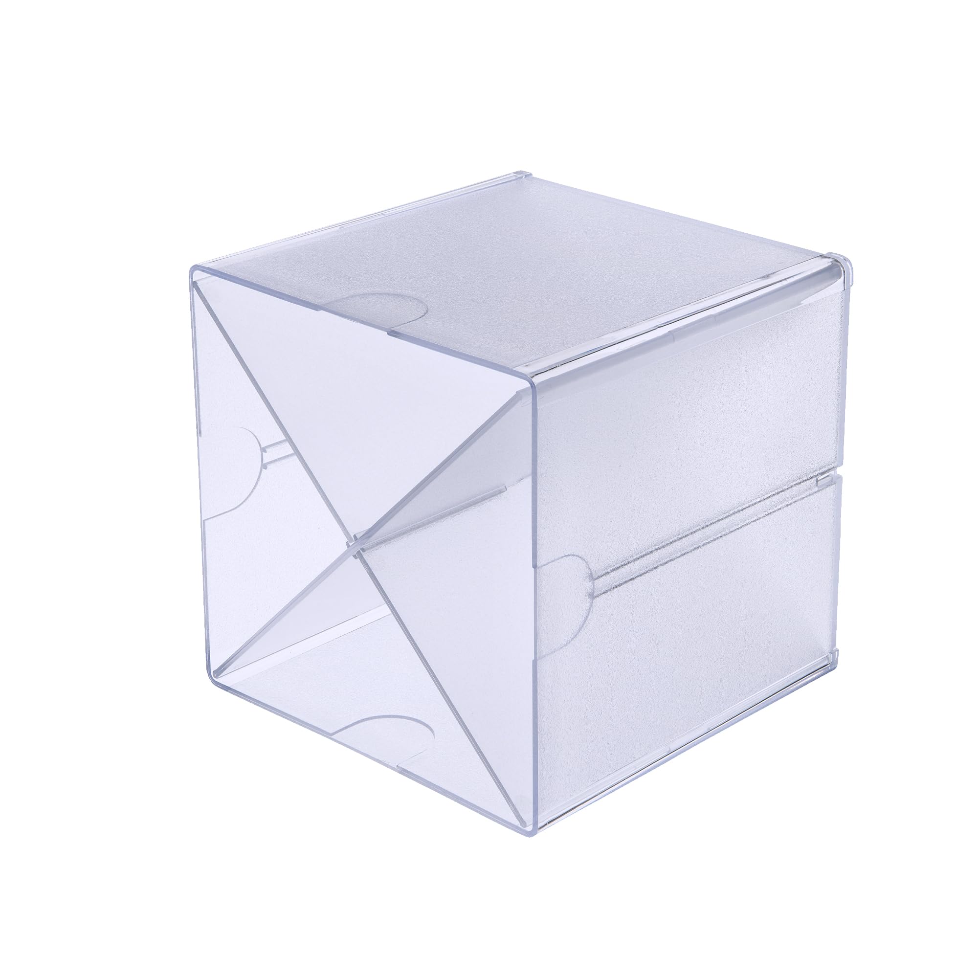 Deflecto Stackable Clear Cube Organizer with