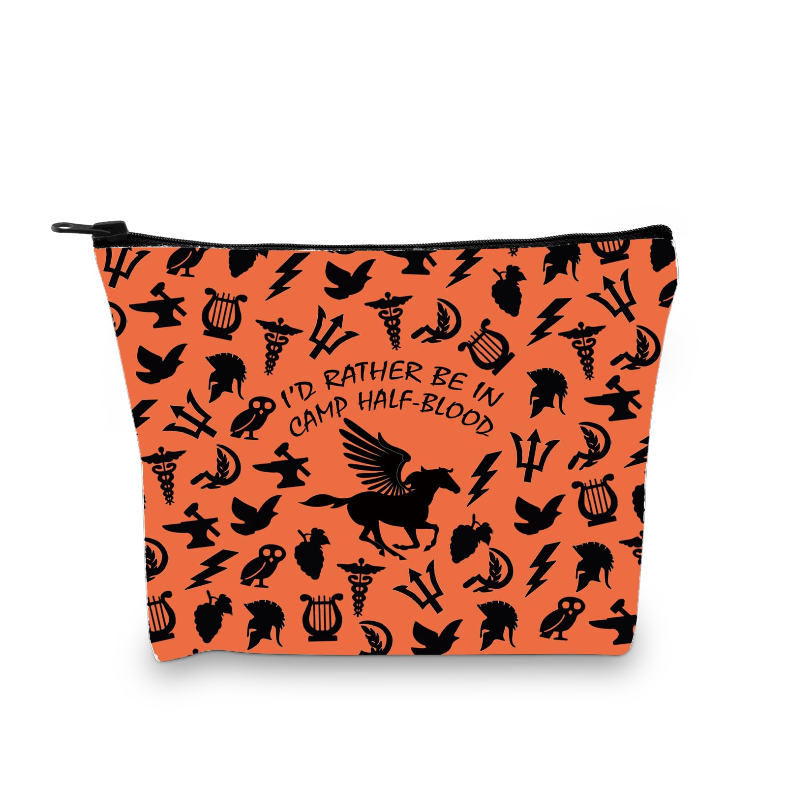 PLITI Camp Half Blood Gift Percy Fans Gift I'd Rather Be in Camp Half-Blood Makeup Bag for Bookish Greek Mythology Lover (in Camp Half bagU)