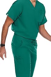 Hey Collection Men Stretch Scrubs Set V-Neck Scrub