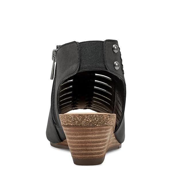 EARTH® WOMEN’S HANA3 WEDGE SANDAL, BLACK 001, 10 M