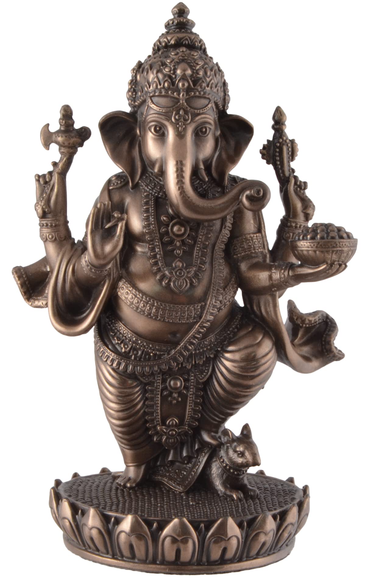 VOGLER Joh. Vogler GmbH Ganesha Indian God of Happiness - Bronzed and Coloured on Lotus Flower by Veronese