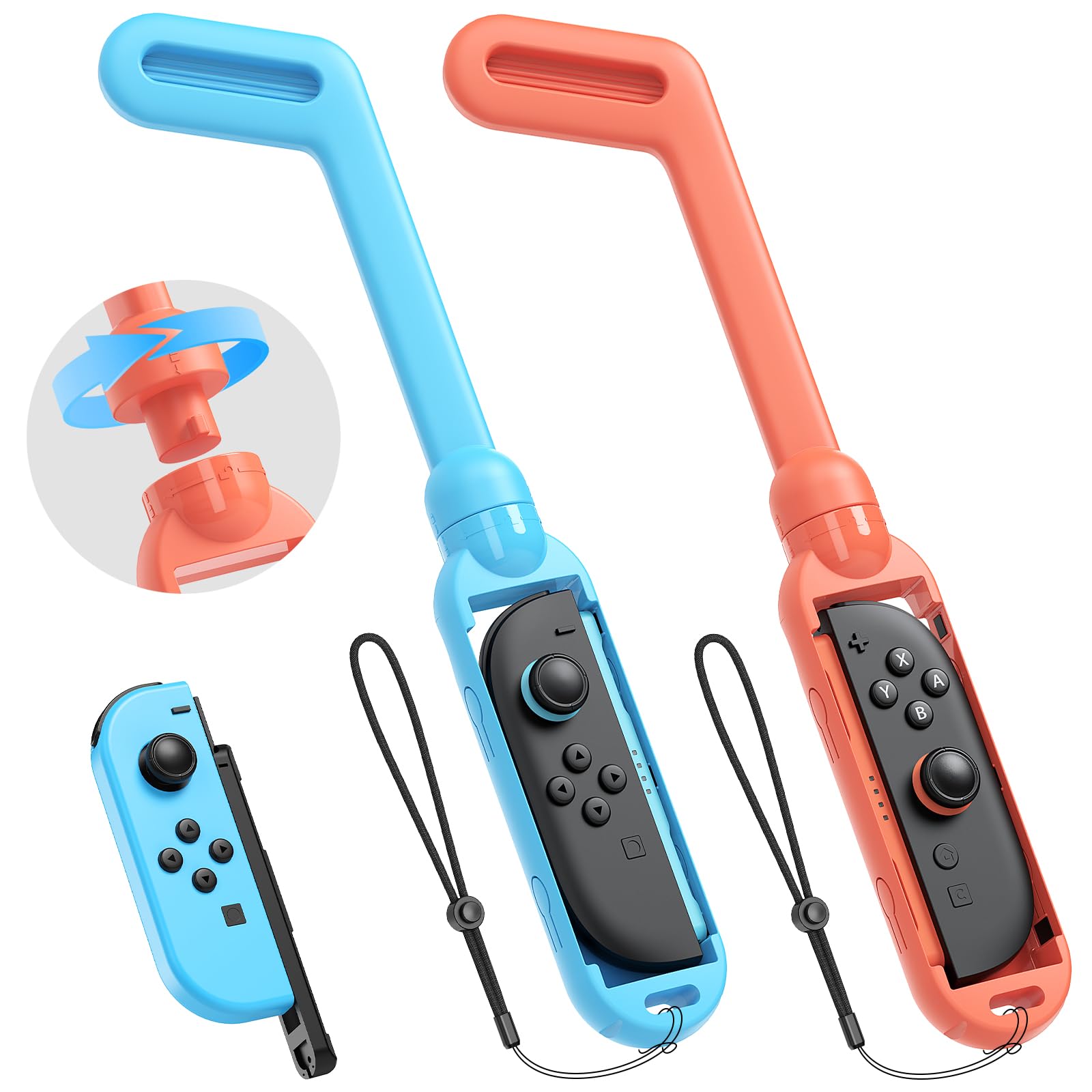 Photo 1 of [for ?????? ?/?] - KOVA Golf Club for Nintendo Switch 2 (2025)/Switch 1 Joy-Con, Sports Game Accessories Compatible with Mario Golf: Super Rush - Nintendo Switch, 2 Pack Golf Club with Lanyard