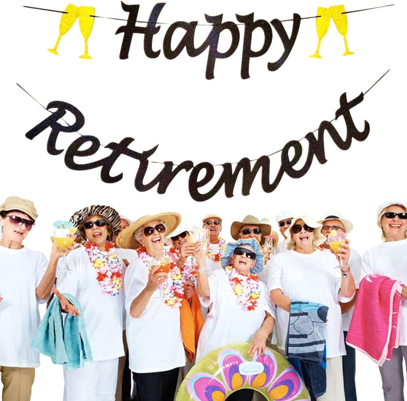 bng-bng Happy Retirement Bunting Banner Retired Party Decoration The Legend Has Retired Banner for Women Men Retirement Party Supplies Decorations Photo Backdrop Black Gold - Image 4
