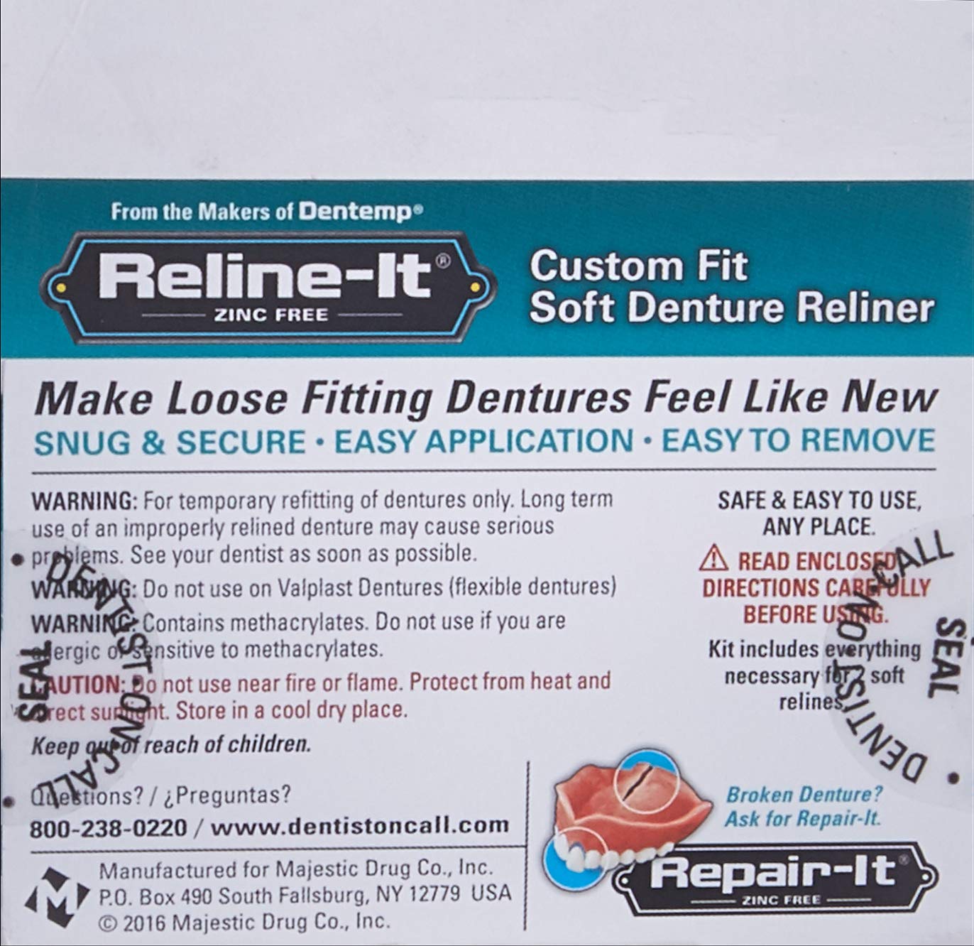 Dentemp Reline It Denture Reliner Kit Buy Online in UAE. Drugstore