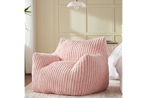 Achicsofar Giant Bean Bag Chairs for Adults Teens, Large Bean Bag Sofa Chairs with Filling Comfy Fuzzy BeanBag Chair with Armrests for Bedroom Living Room Reading