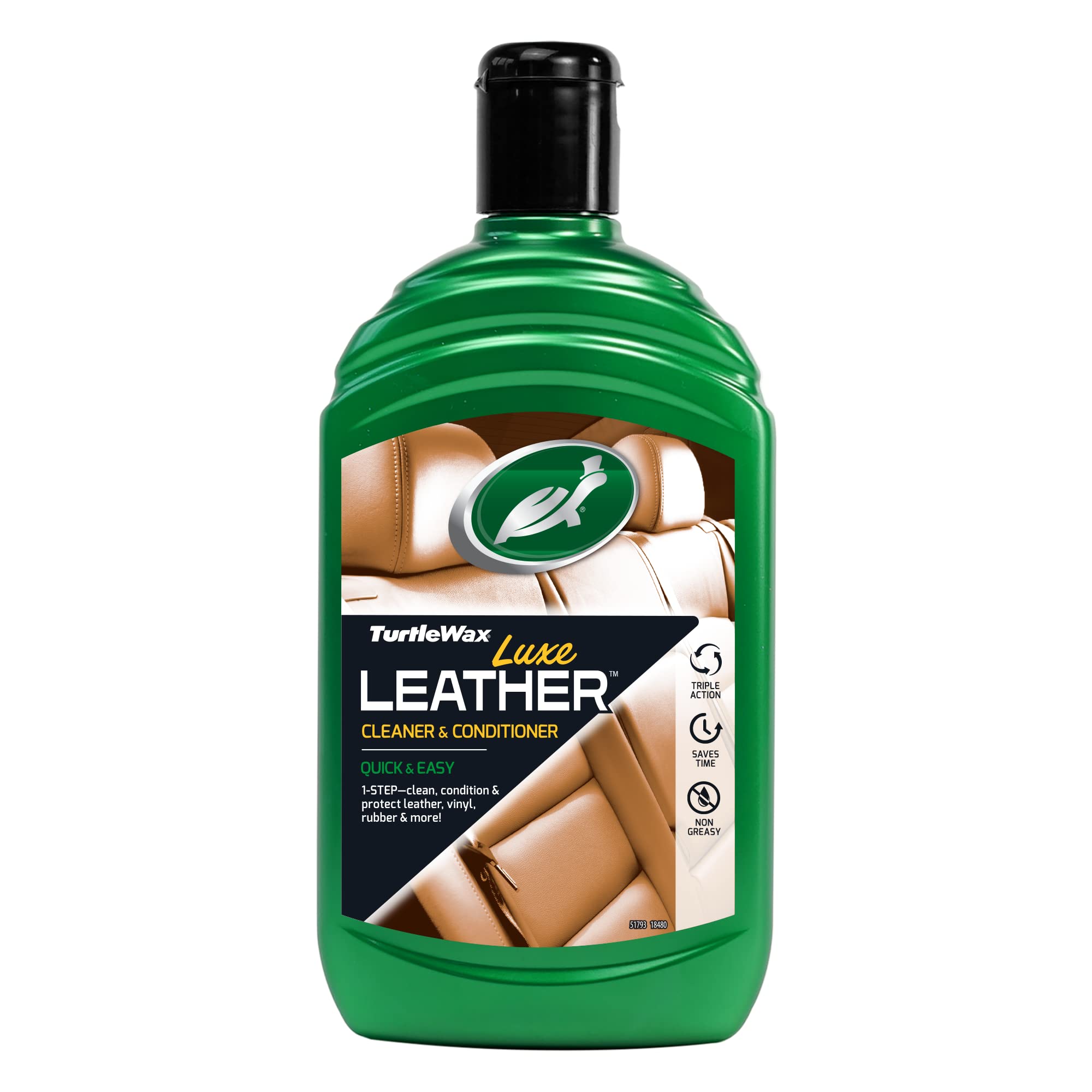 Turtle Wax 51793 Luxe Leather Car Seat Upholstery Cleans, Restores & Protects Car Interior 500ml