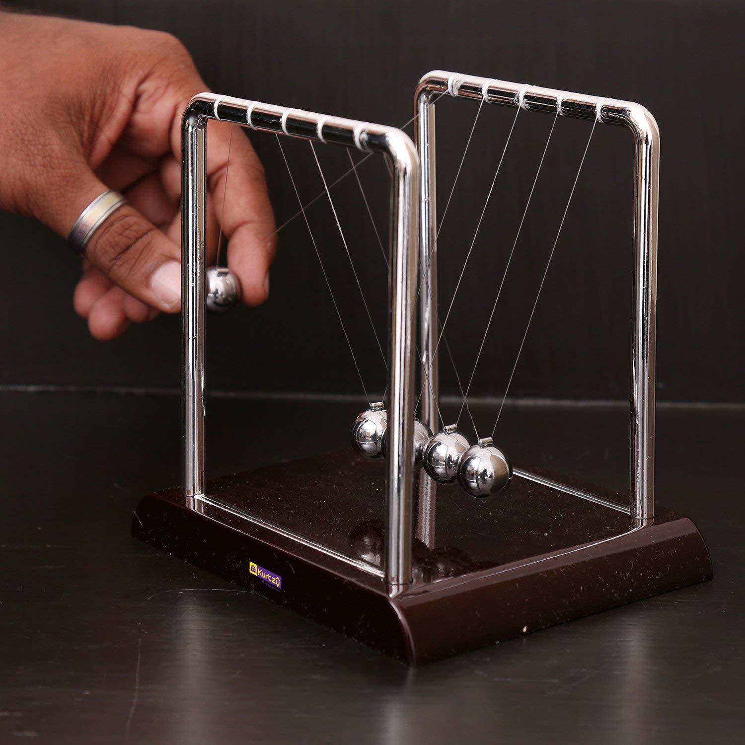 Kurtzy Newton Cradle Pendulum Swing Balance Ball Decoration for Home