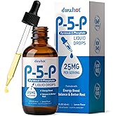duwhot P5P Vitamin B6 25mg, Pyridoxal-5-Phosphate Activated B6 Liquid Drops for Women & Men, Energy Support, Balance, Nervous System Health, 2 Fl Oz